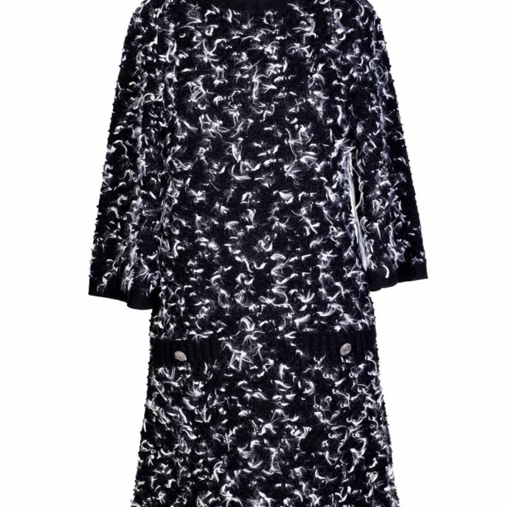 CHANEL
Tweed Mini Dress Black White
